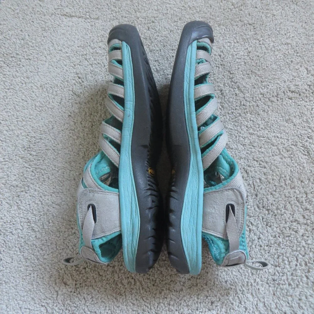 Keen Whisper Womens Waterproof Sandals Size 9.5 Gray/Peacock Green(or teal?) - Picture 7 of 11